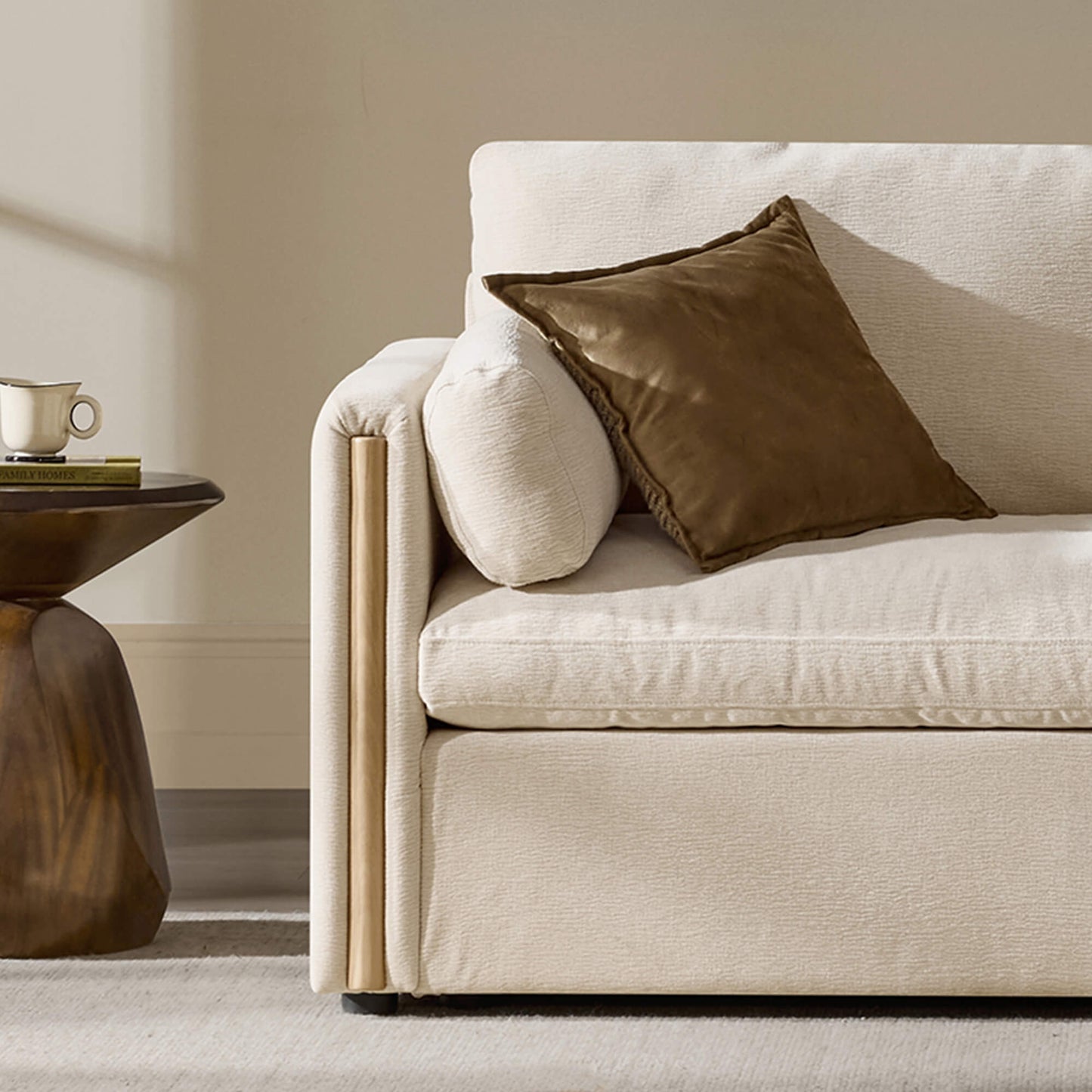Modular Sofa in Cozy Chenille with 4 Seats