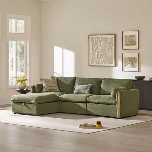 Modular Sofa in Cozy Chenille with 4 Seats