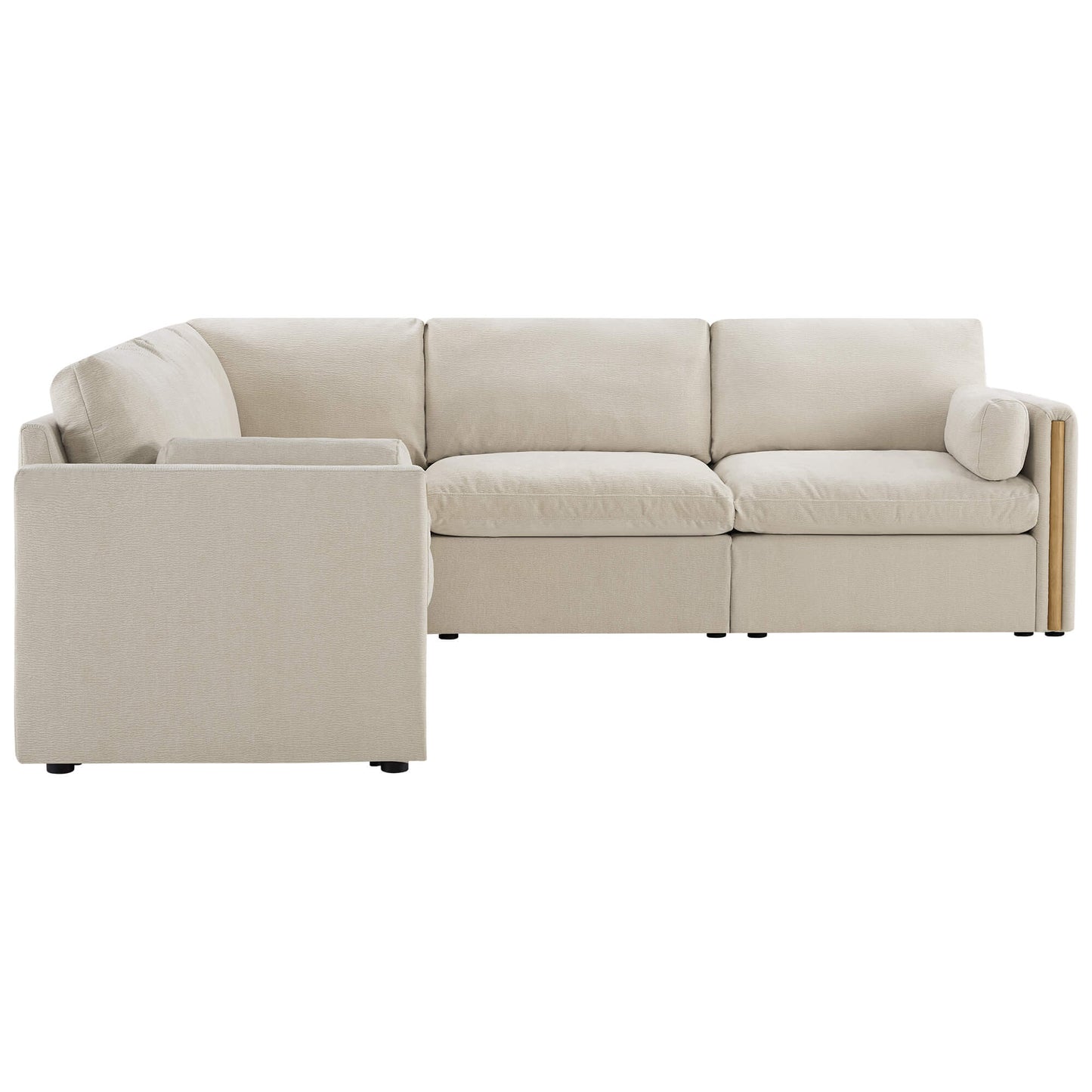 Modular Sofa in Cozy Chenille with 5-Seater Design