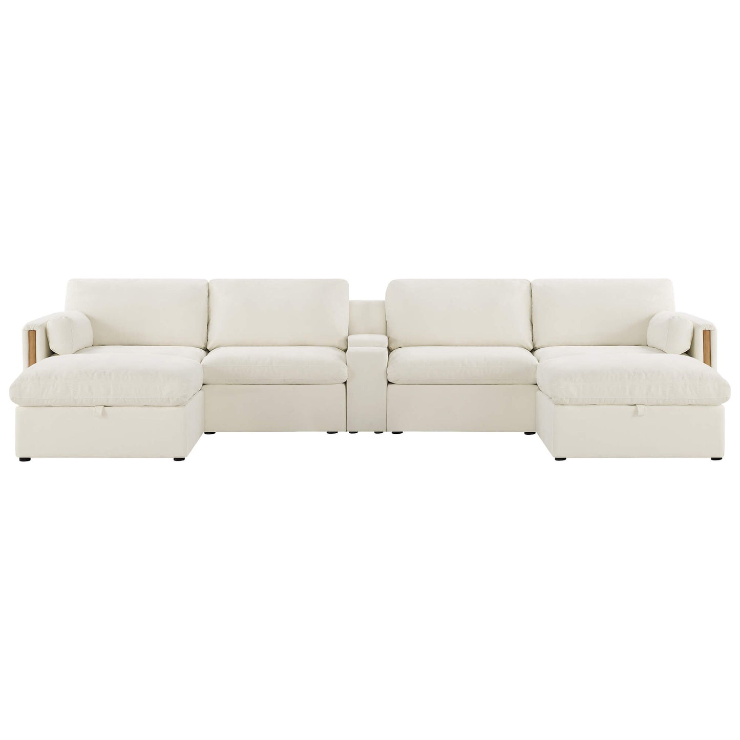 Modular Sofa in Cozy Chenille with 6-Seating Capacity