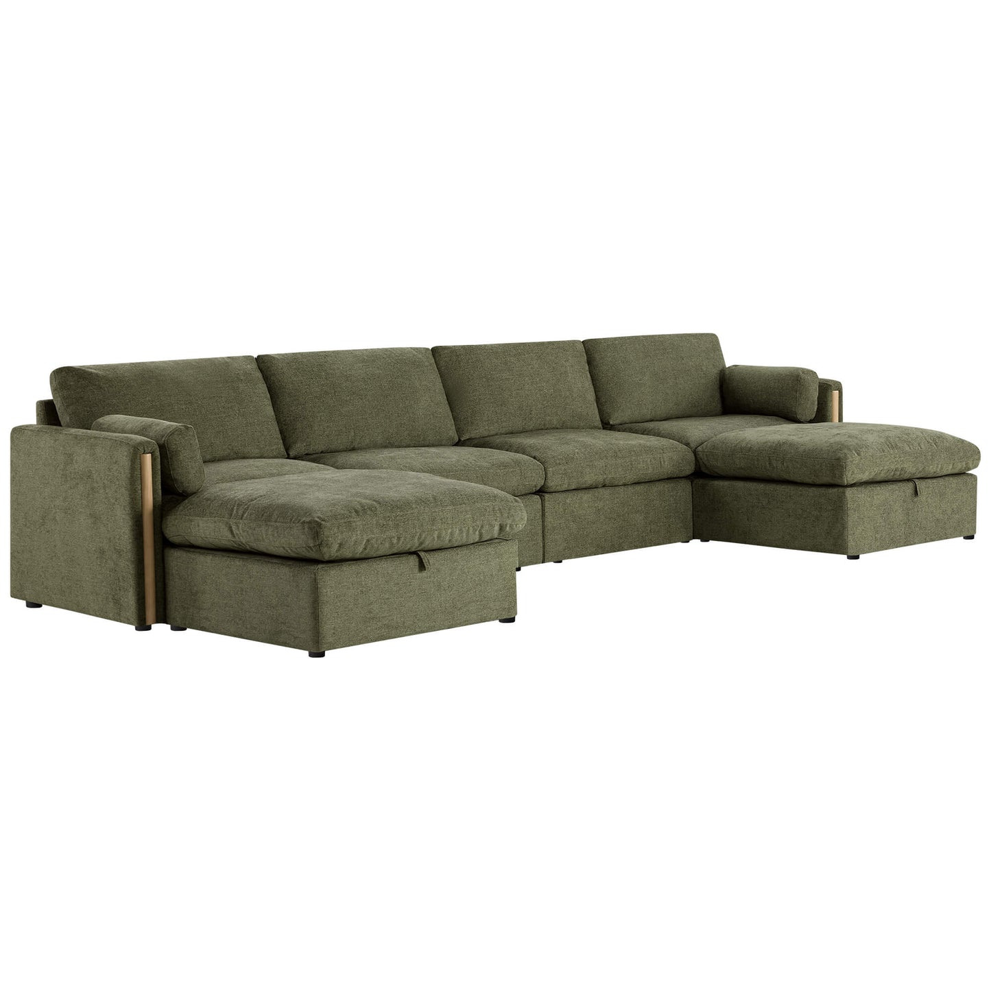 Modular Sofa in Cozy Chenille with 6-Seating Capacity