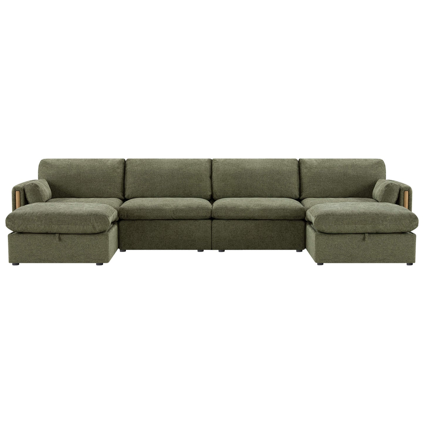 Modular Sofa in Cozy Chenille with 6-Seating Capacity