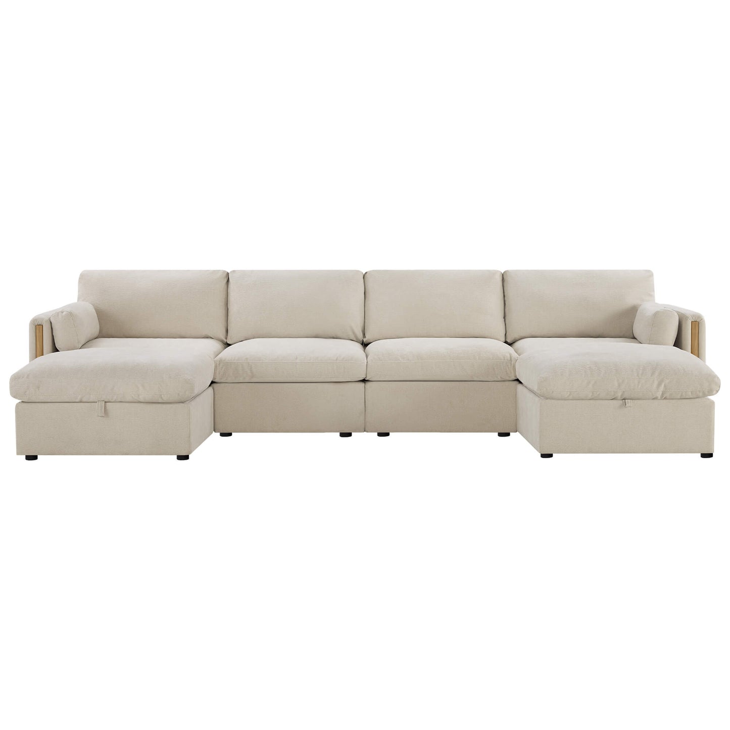 Modular Sofa in Cozy Chenille with 6-Seating Capacity