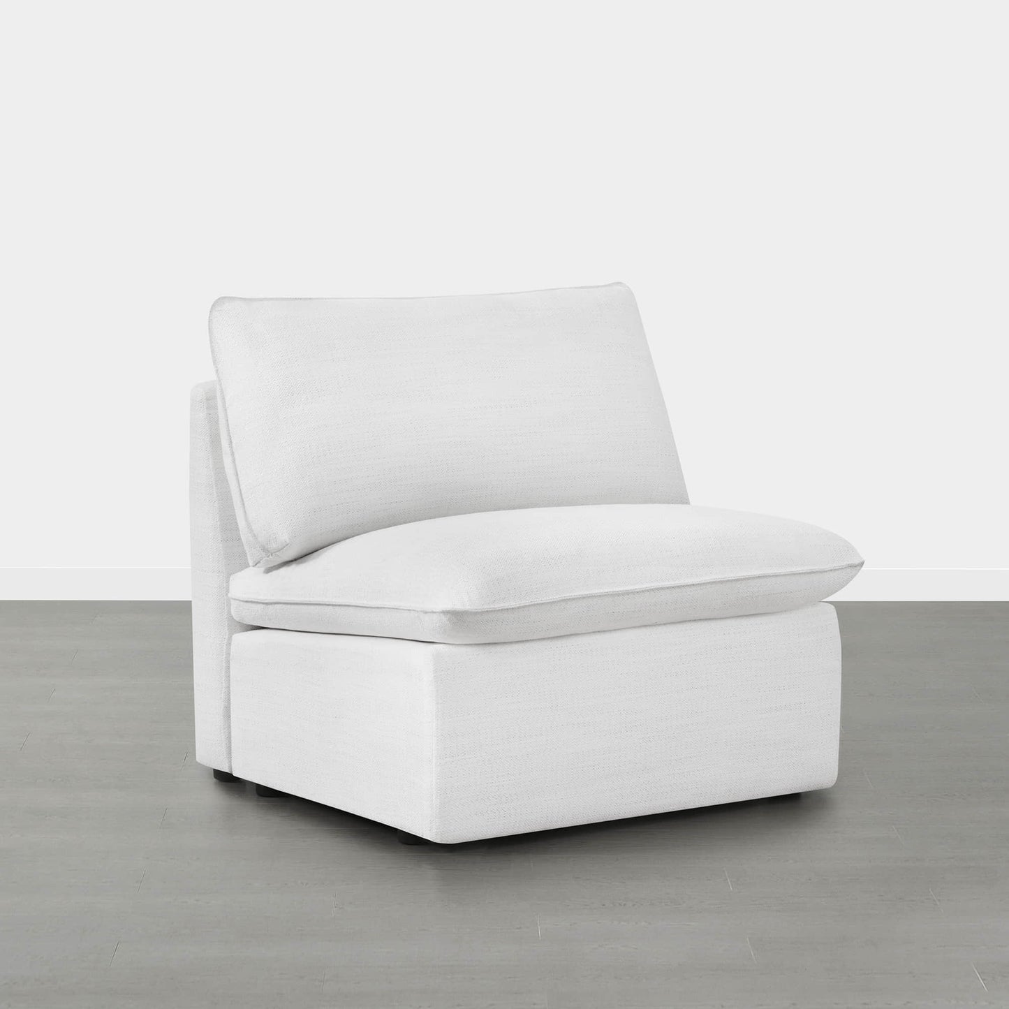 Modular Sofa in Feather Fabric with 4-Piece Design