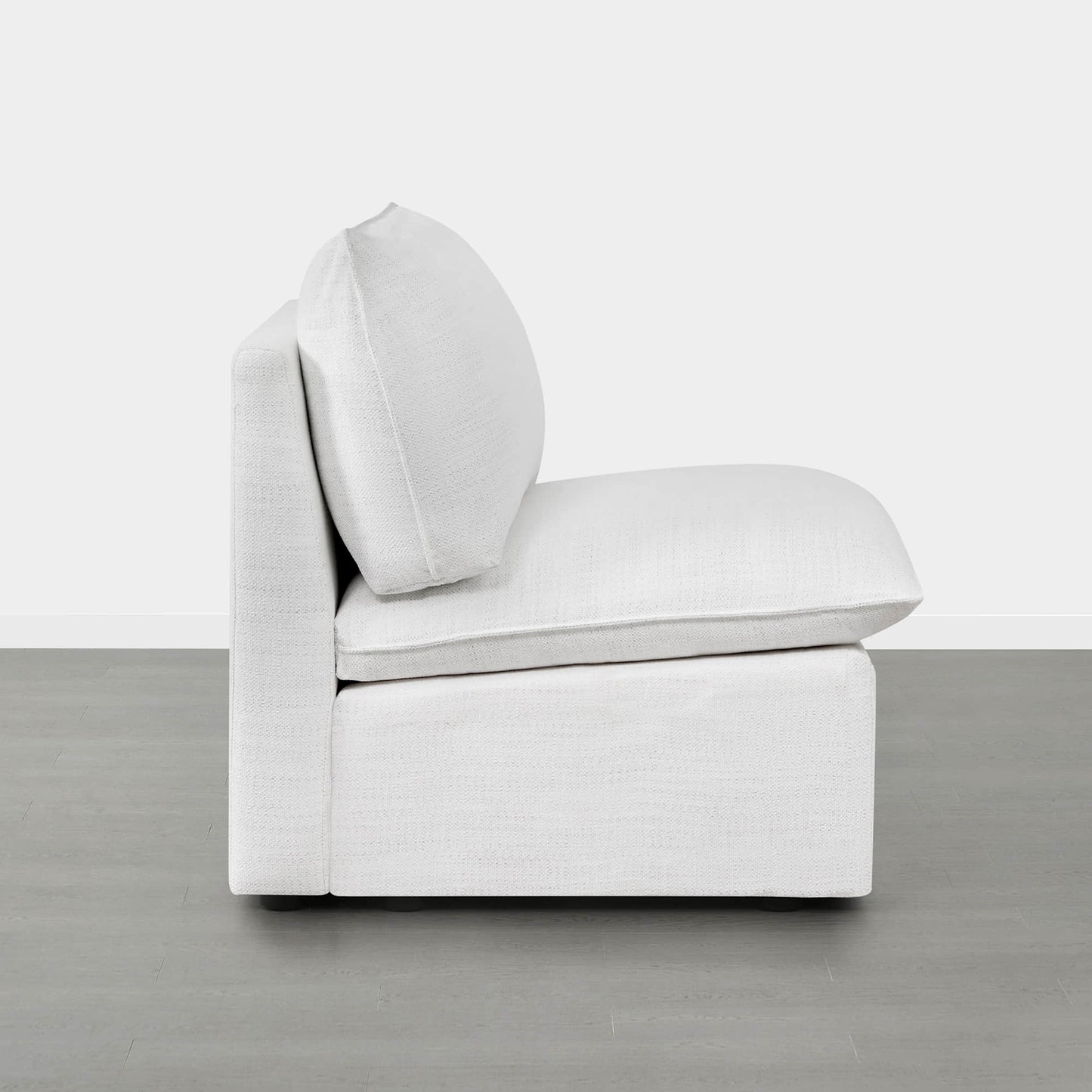 Modular Sofa in Feather Fabric with 4-Piece Design