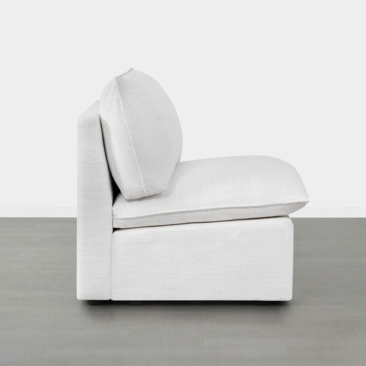 Modular Sofa in Feather Fabric with 4-Piece Design