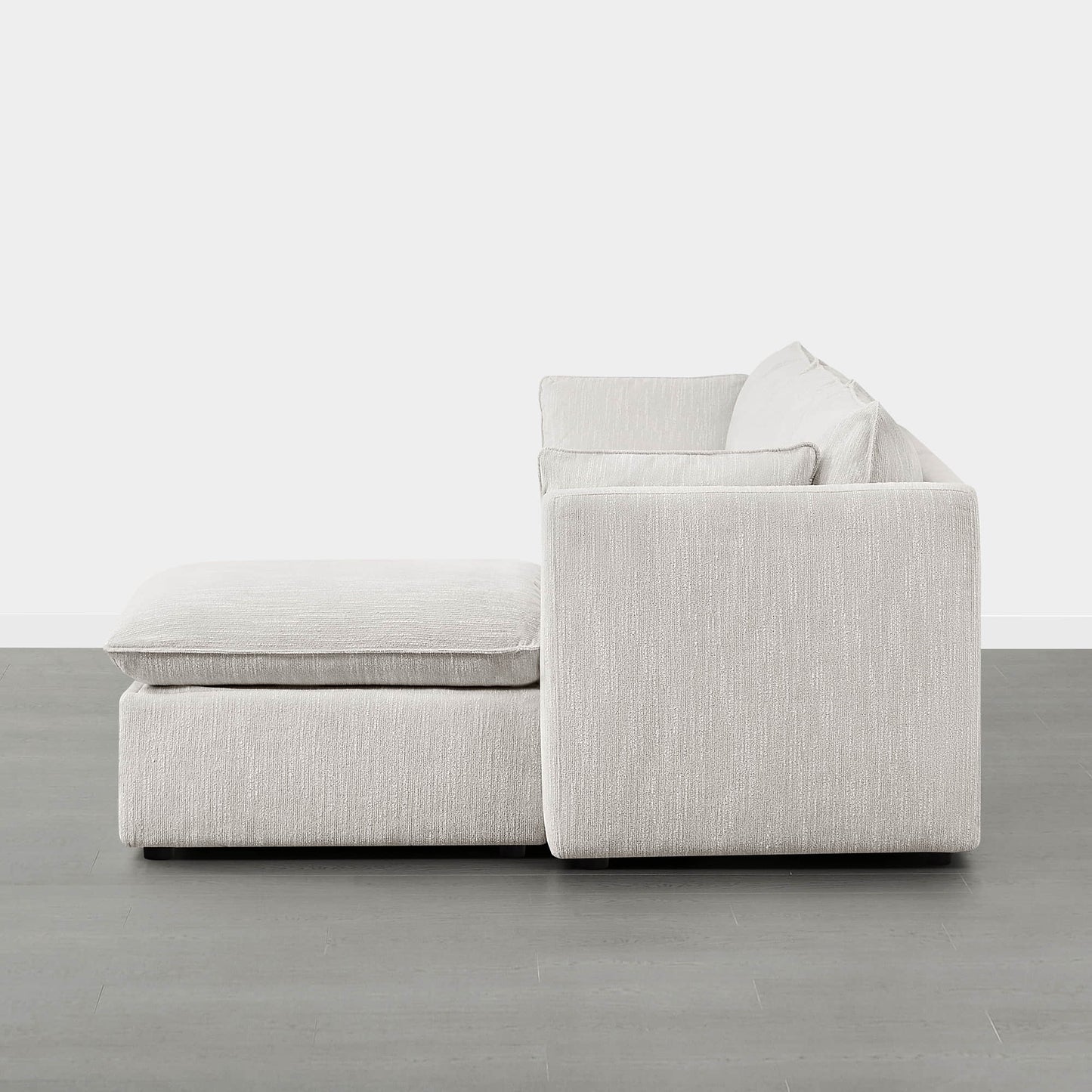 Modular Sofa in Feather Fabric with 4-Piece Design