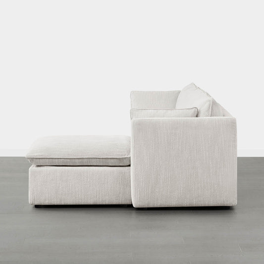 Modular Sofa in Feather Fabric with 4-Piece Design