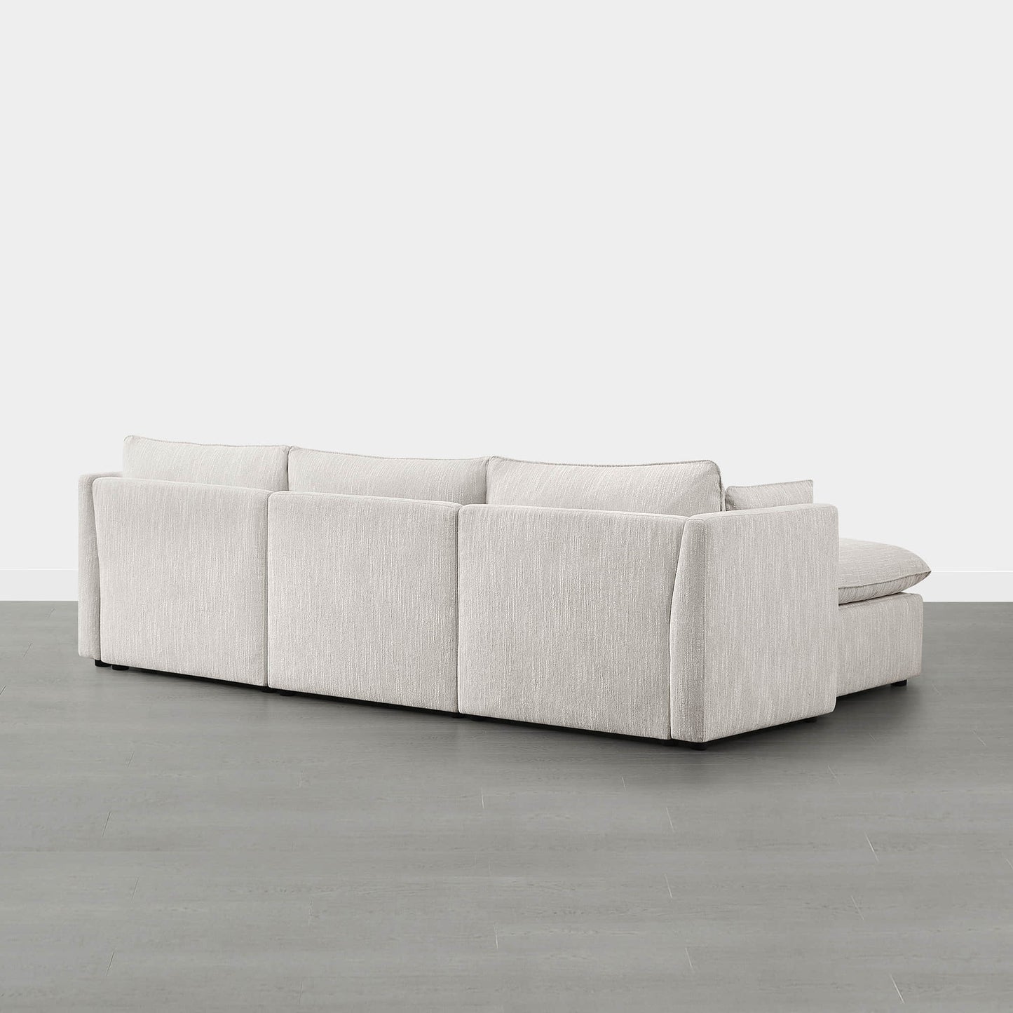 Modular Sofa in Feather Fabric with 4-Piece Design
