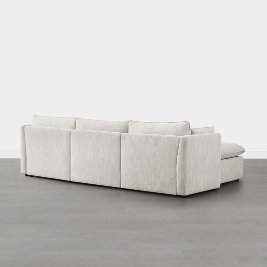 Modular Sofa in Feather Fabric with 4-Piece Design