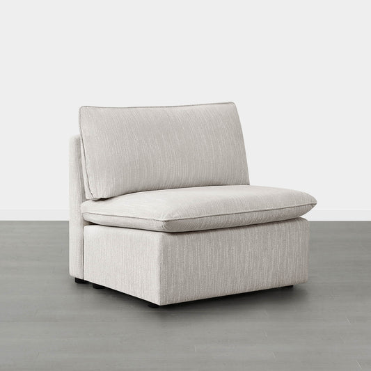 Modular Sofa in Feather Fabric with 4-Piece Design
