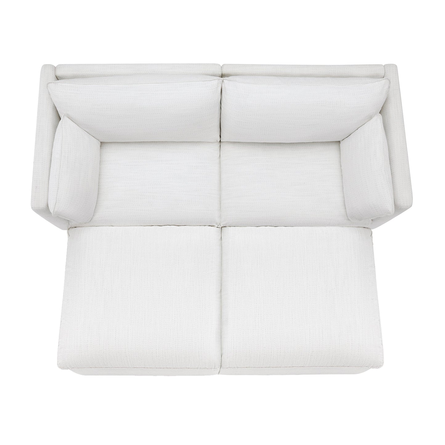 Modular Sofa in Feather Fabric with 4-Piece Design