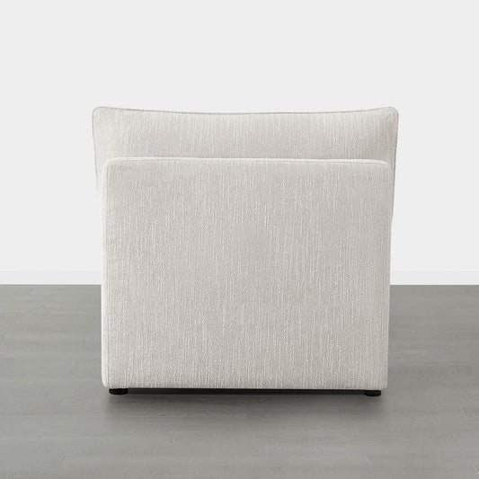 Modular Sofa in Feather Fabric with Electric Footrests