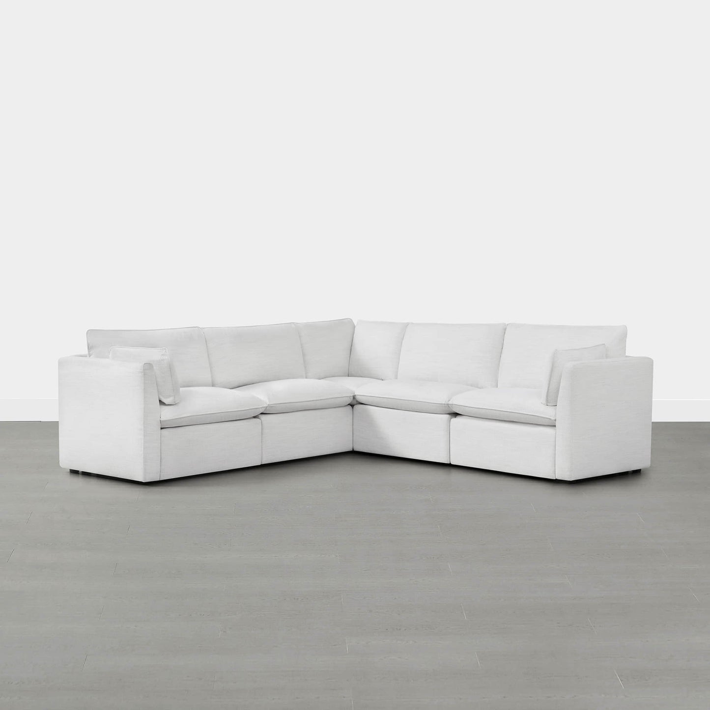 Modular Sofa in Feather with 5-Piece Configuration