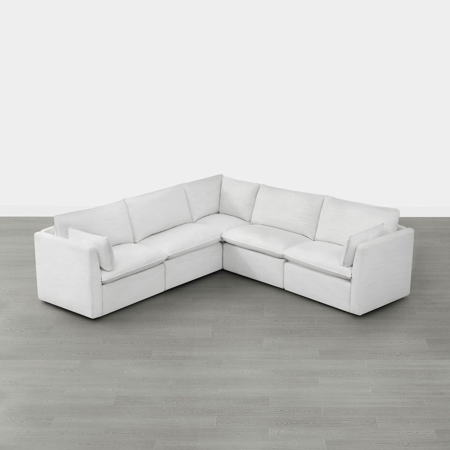 Modular Sofa in Feather with 5-Piece Configuration