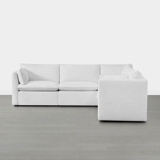 Modular Sofa in Feather with 5-Piece Configuration