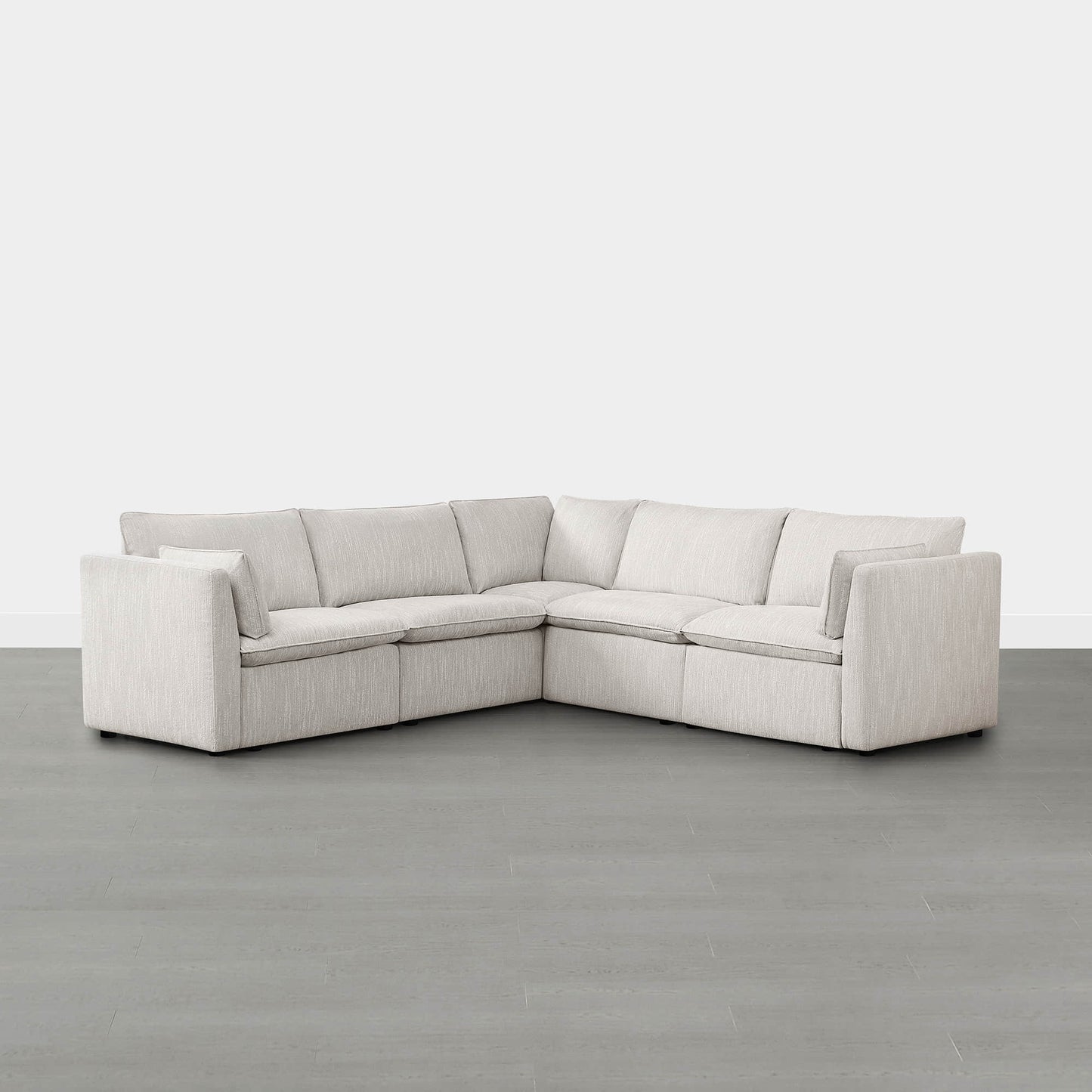Modular Sofa in Feather with 5-Piece Configuration
