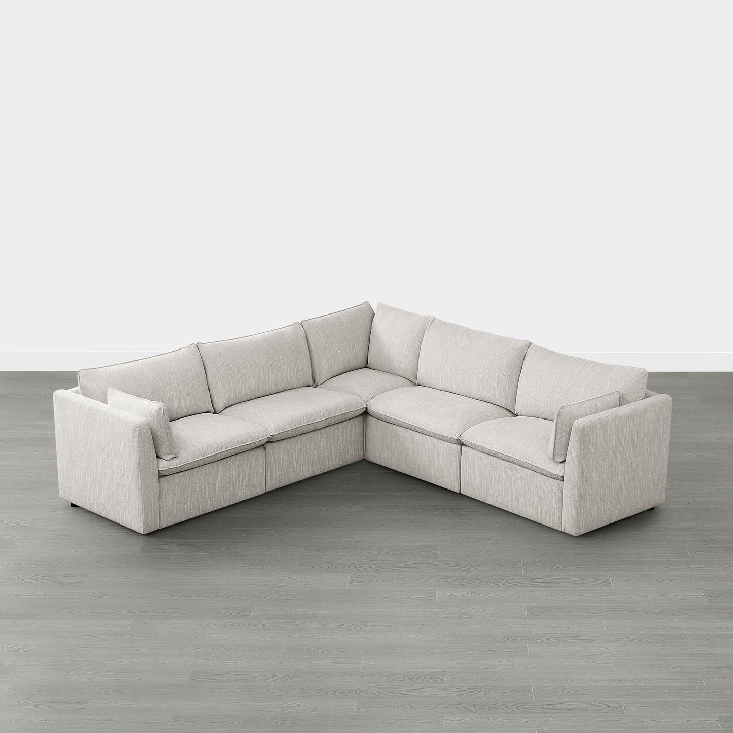 Modular Sofa in Feather with 5-Piece Configuration