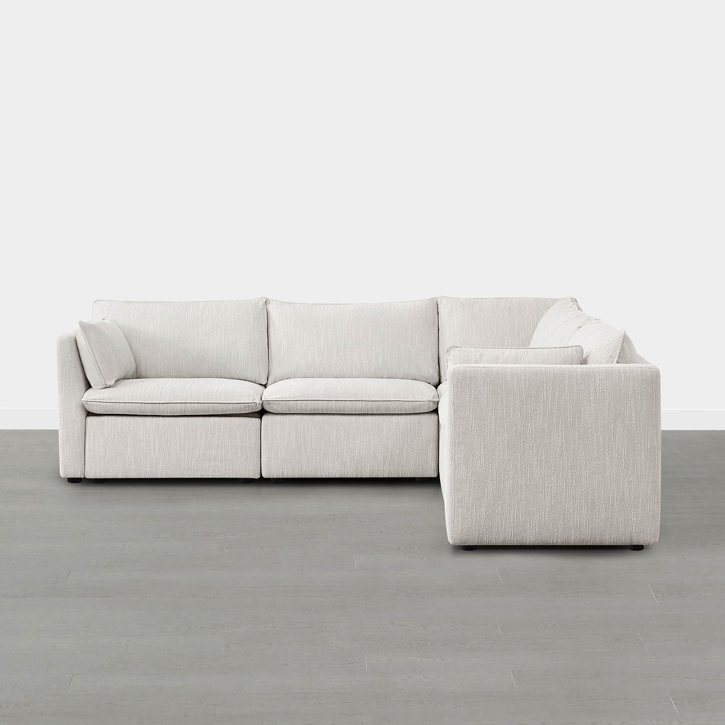 Modular Sofa in Feather with 5-Piece Configuration