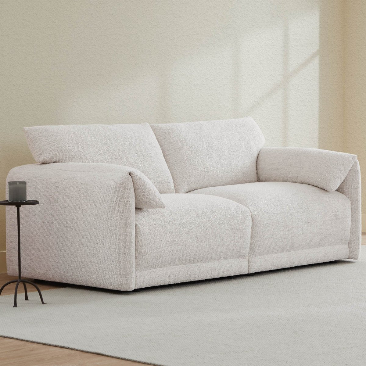 Modular Sofa in Performance Boucle with 2-Piece Design