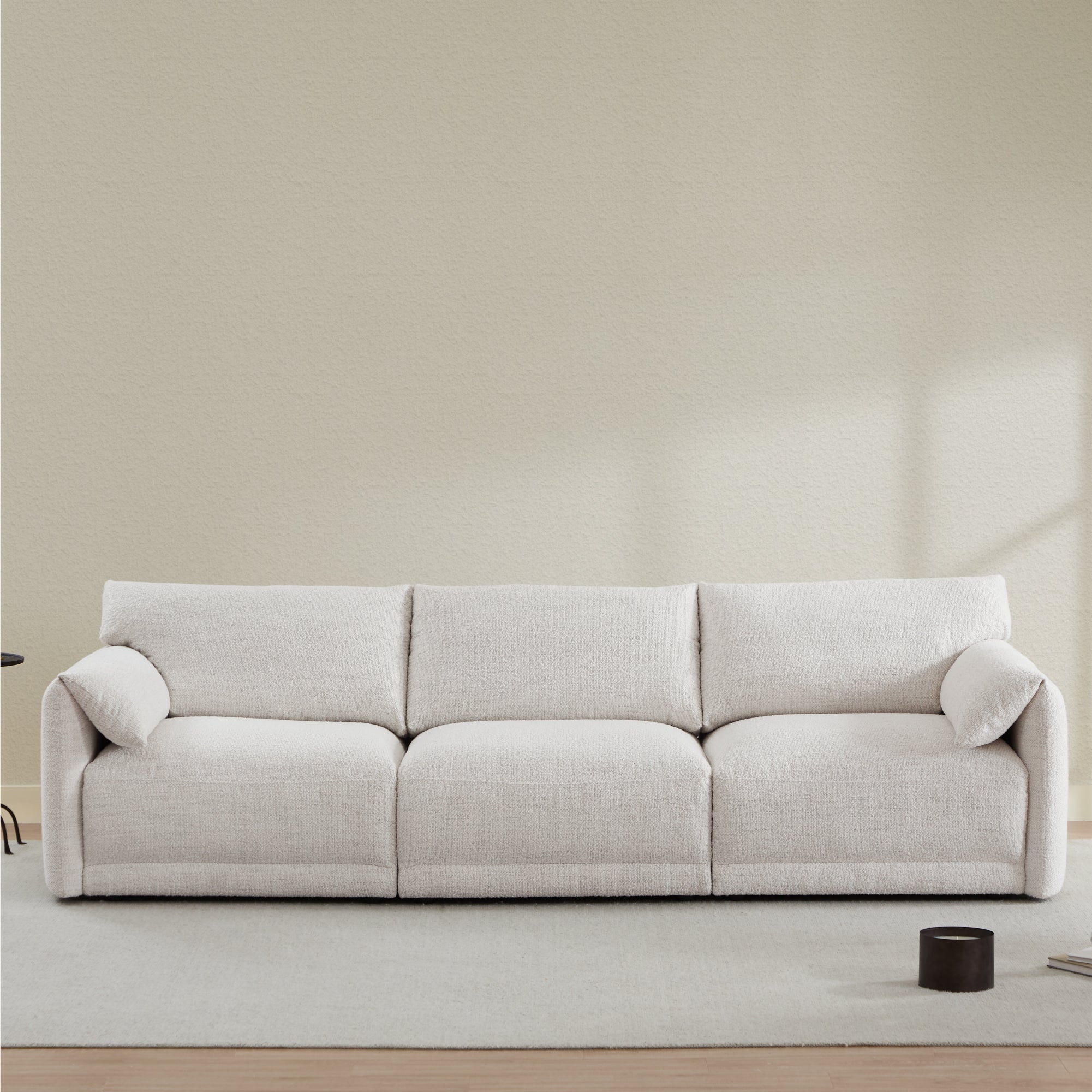 Modular Sofa in Performance Boucle with 3-Piece Design