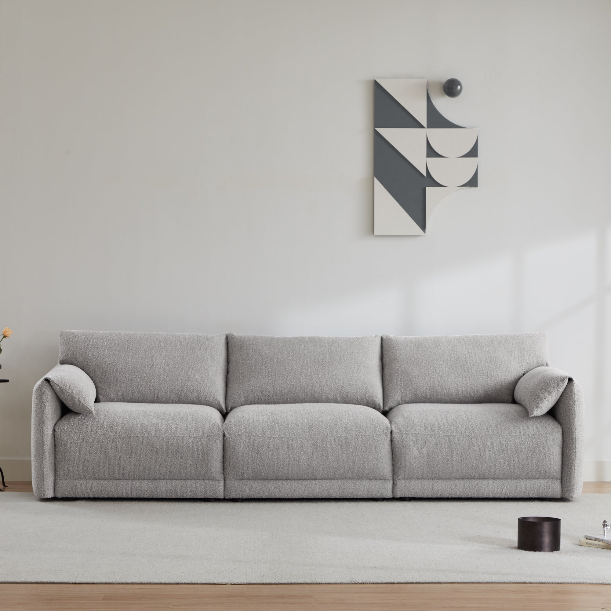 Modular Sofa in Performance Boucle with 3-Piece Design