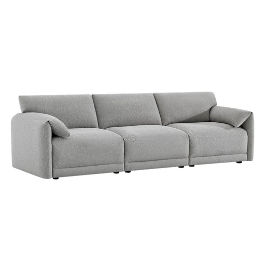 Modular Sofa in Performance Boucle with 3-Piece Design