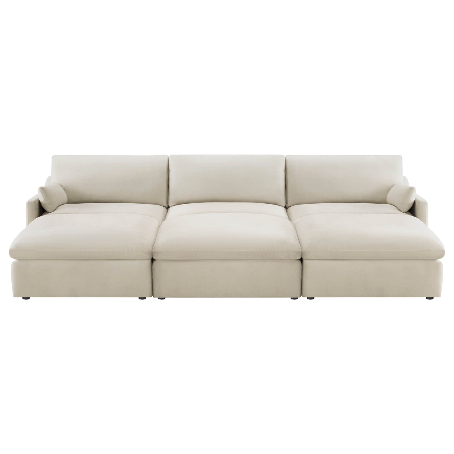 Modular Sofa Pit Sectional in Kenna Design for 6 Seats