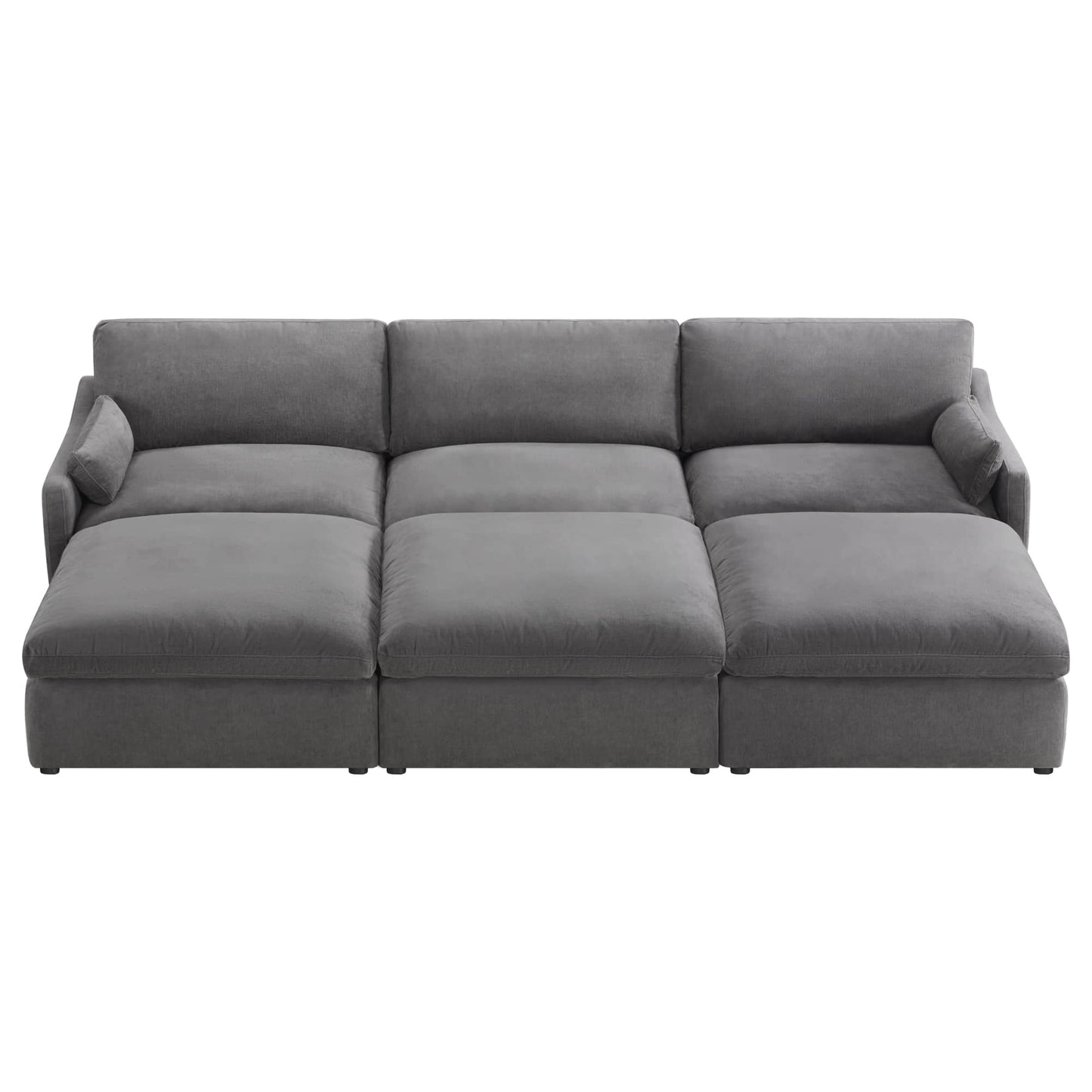 Modular Sofa Pit Sectional in Kenna Design for 6 Seats