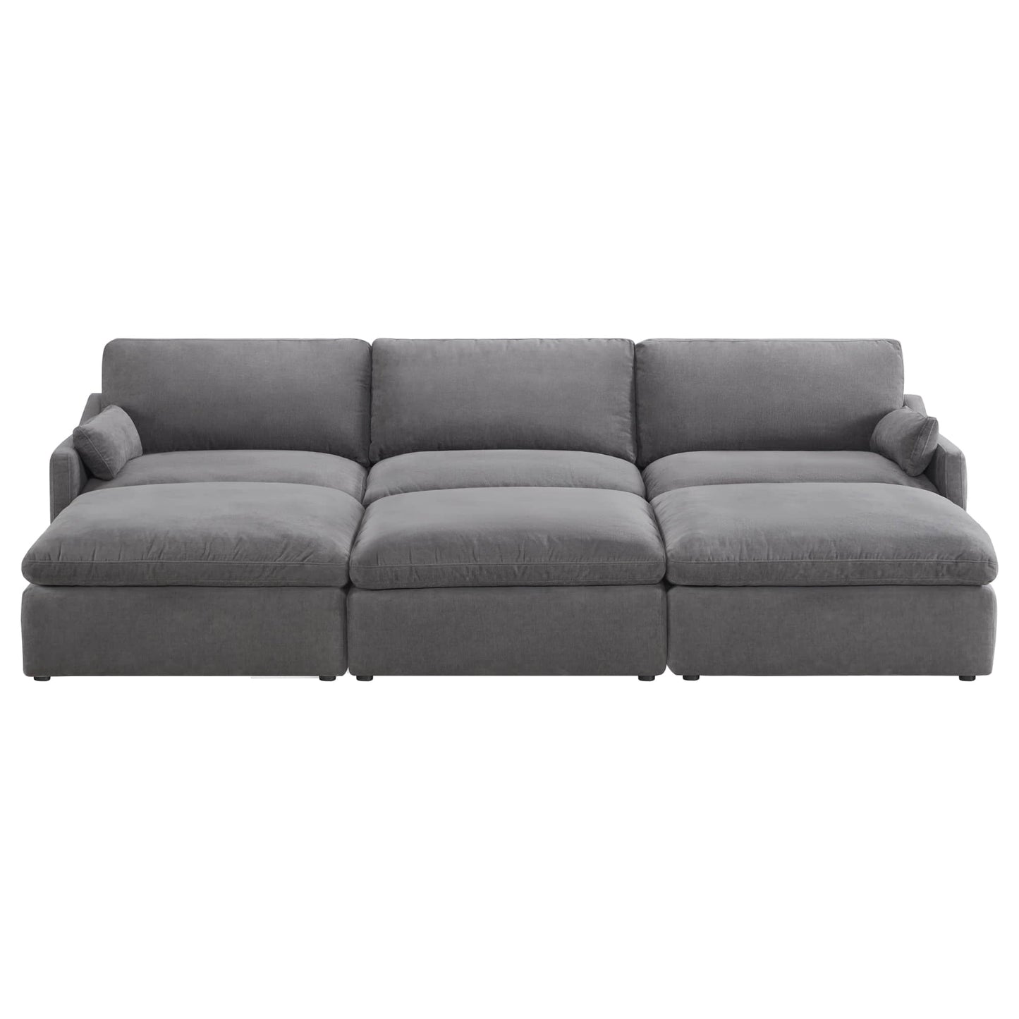 Modular Sofa Pit Sectional in Kenna Design for 6 Seats