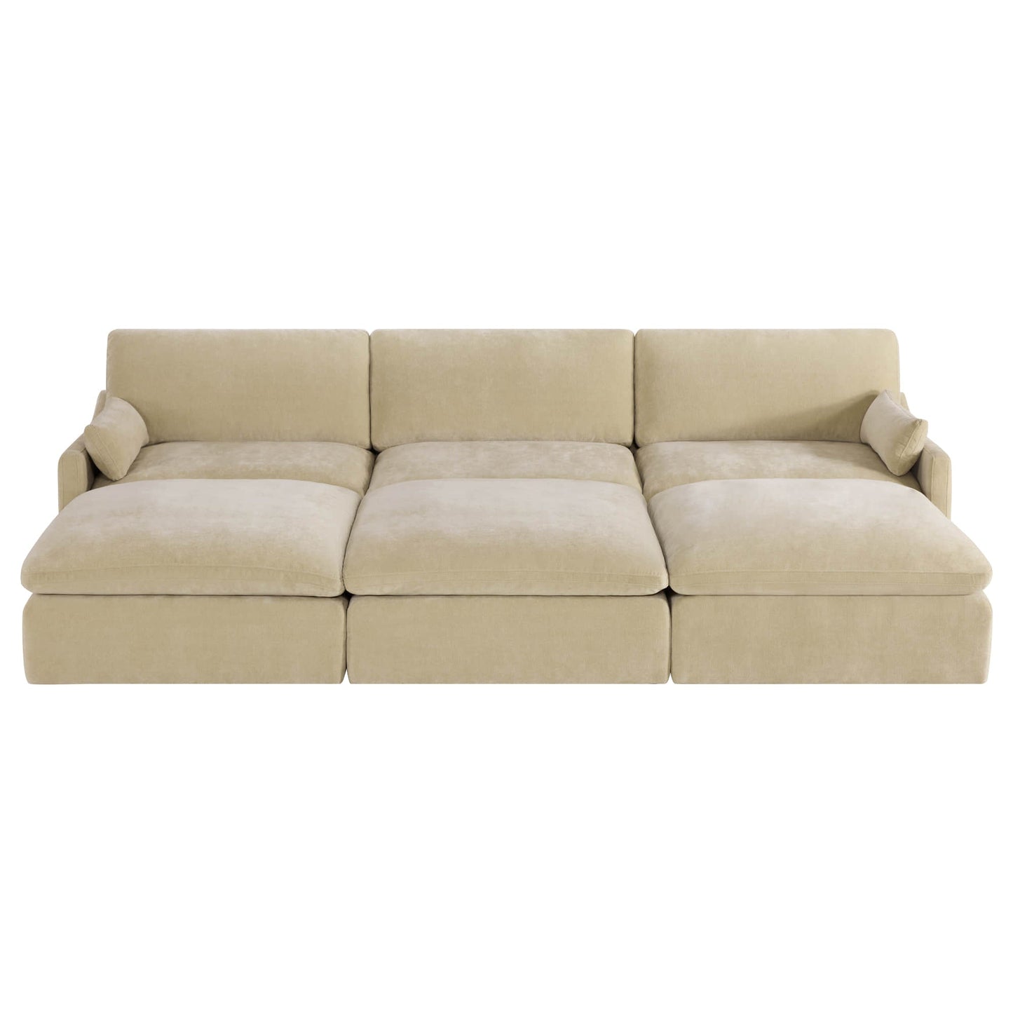 Modular Sofa Pit Sectional in Kenna Design for 6 Seats