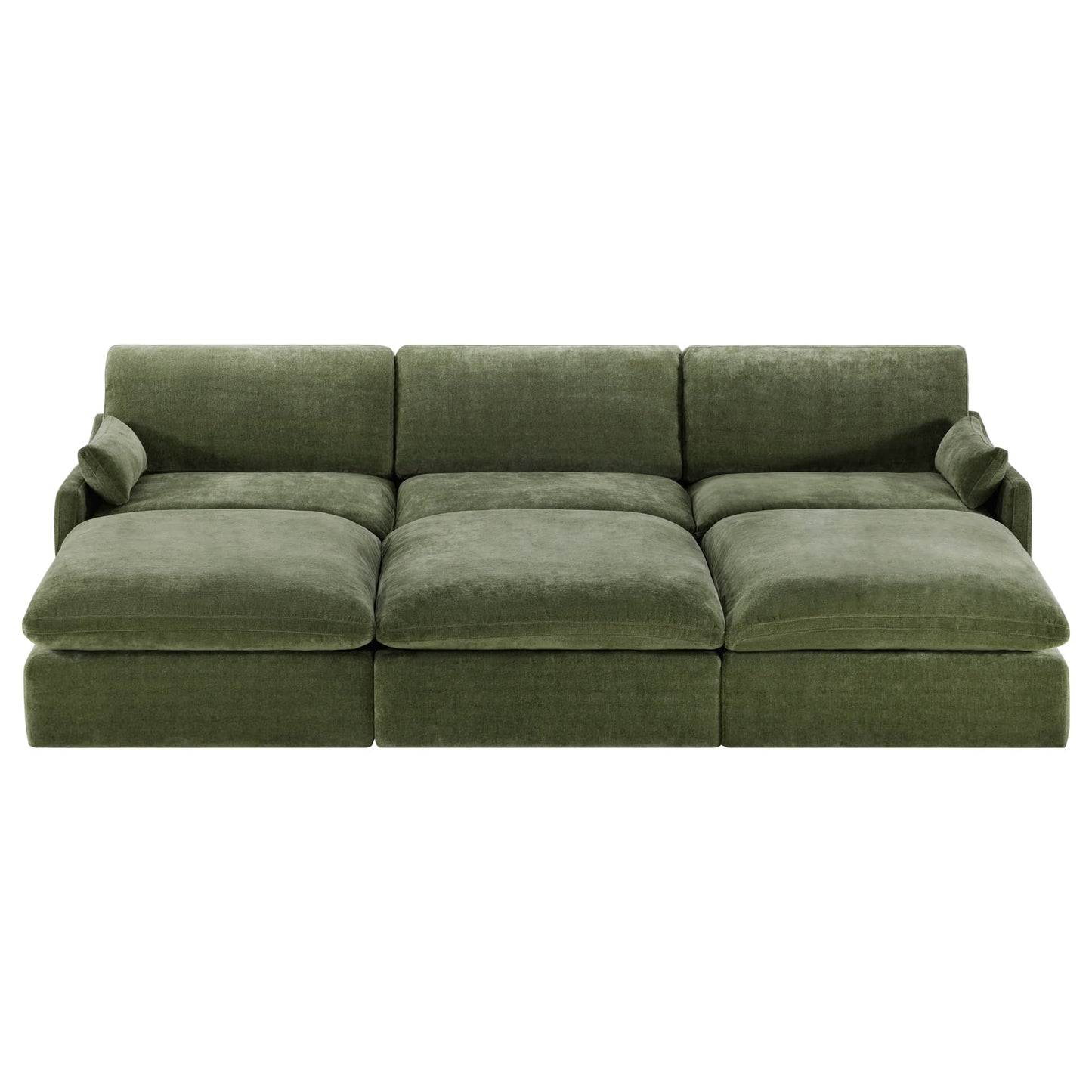Modular Sofa Pit Sectional in Kenna Design for 6 Seats