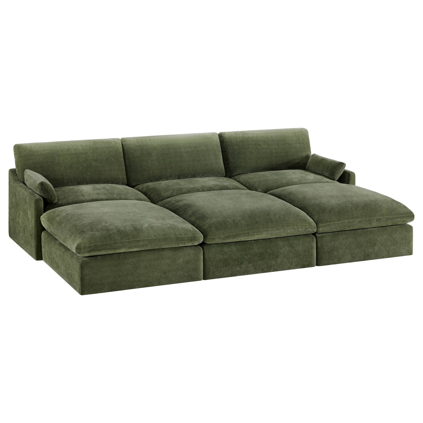 Modular Sofa Pit Sectional in Kenna Design for 6 Seats