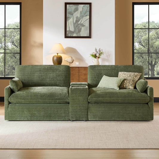 Modular Sofa Pit Sectional in Kenna Design for 6 Seats