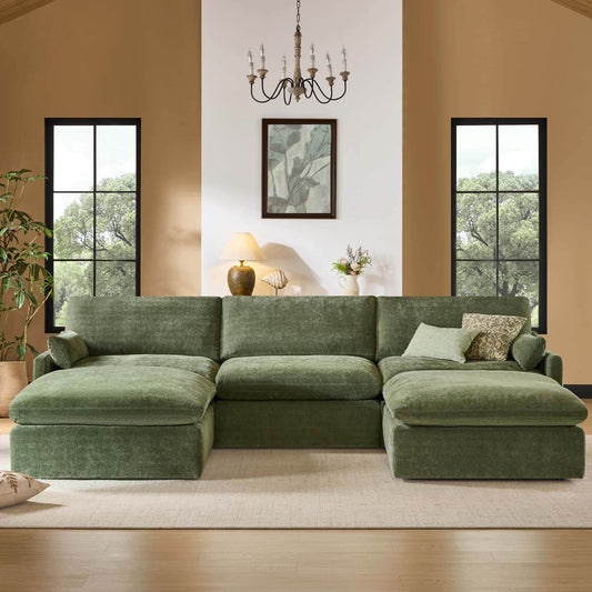 Modular Sofa Pit Sectional in Kenna Design for 6 Seats