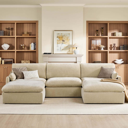 Modular Sofa Pit Sectional in Kenna Design for 6 Seats
