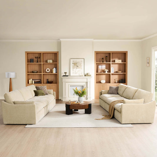 Modular Sofa Pit Sectional in Kenna Design for 6 Seats