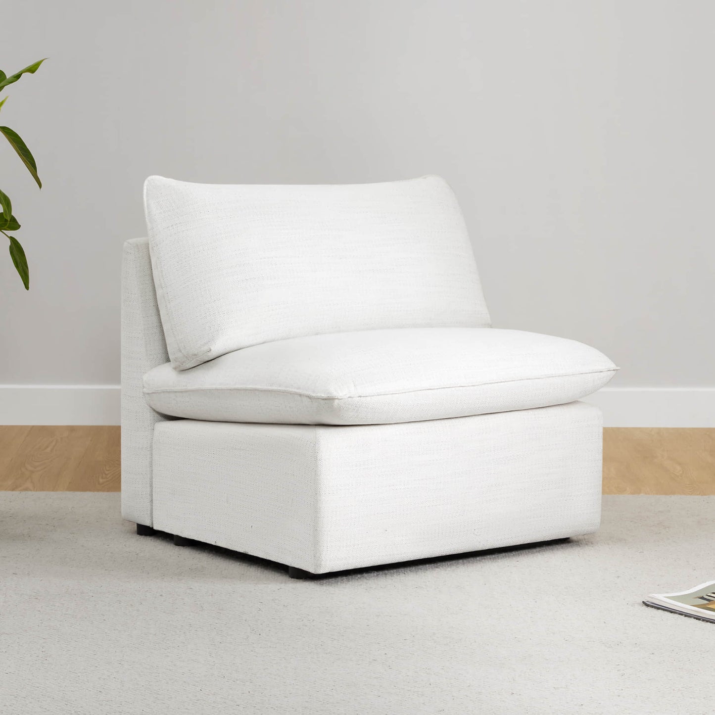 Modular Sofa Set in Feather with Electric Footrests