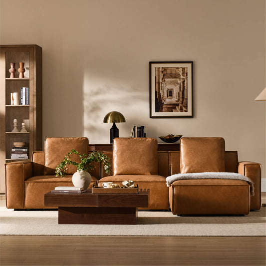Modular Sofa with Feather-Soft Cushions and Refined Piping