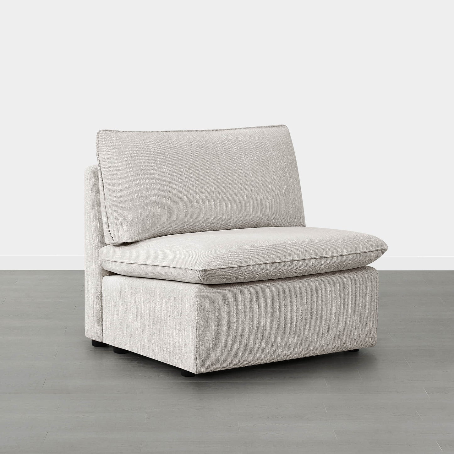 Modular Sofa with Feather Cushions in Three Pieces