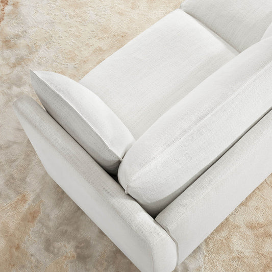 Modular Sofa with Feather Cushions in Two-Piece Design