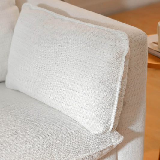 Modular Sofa with Feather Cushions in Two-Piece Design