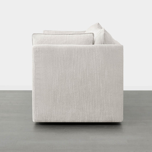 Modular Sofa with Feather Cushions in Two-Piece Design