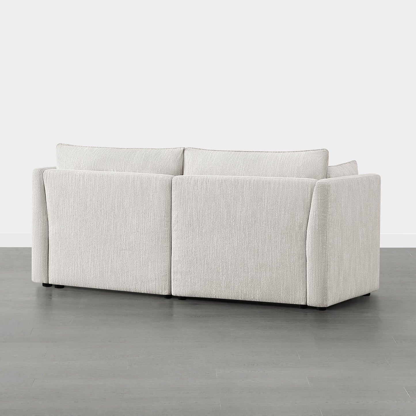 Modular Sofa with Feather Cushions in Two-Piece Design