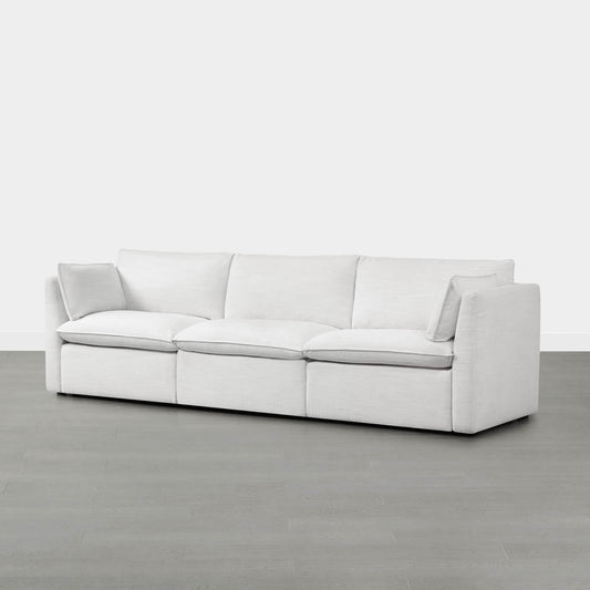 Modular Sofa with Feather Filling and Electric Footrests