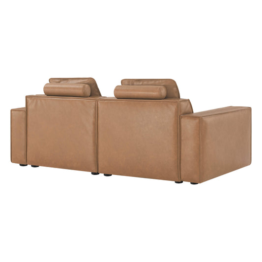 Modular Sofa with Refined Piping and Feather-Soft Cushions