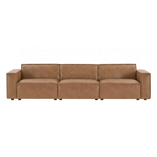 Modular Sofa with Refined Piping in Feather-Soft Fabric