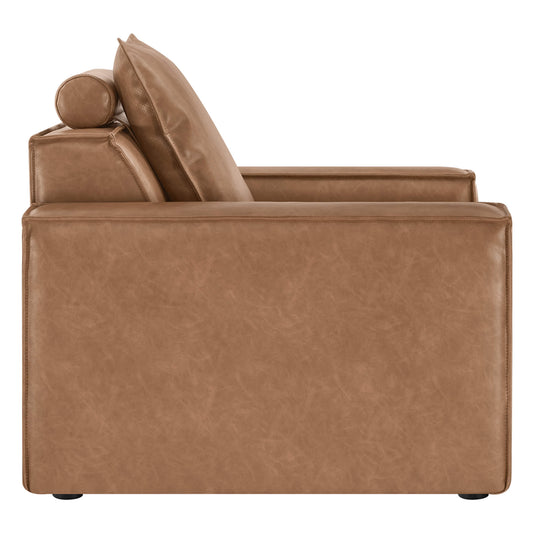 Modular Sofa with Refined Piping in Feather-Soft Fabric