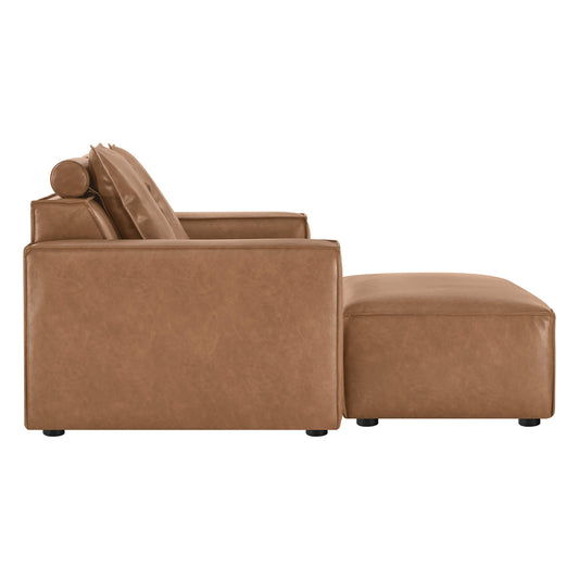 Modular Sofa with Refined Piping in Feather-Soft Fabric