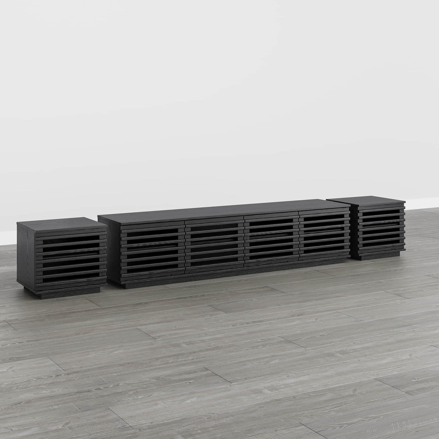 Modular TV Stand in Violet with LED Lighting Feature